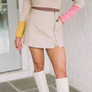 These Three Boutique Leather Skort
